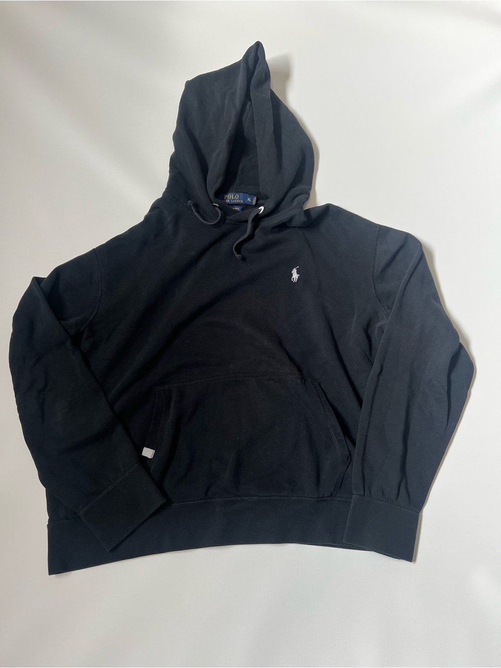 Polo by Ralph Lauren Black Pullover Hoodie with Embroidered Pony